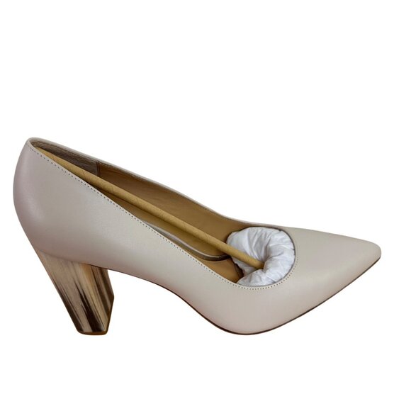 Donald J Pliner Size 9.5 Classic  Ivory Pointed Toe High Heel Pump Shoes - Picture 11 of 14